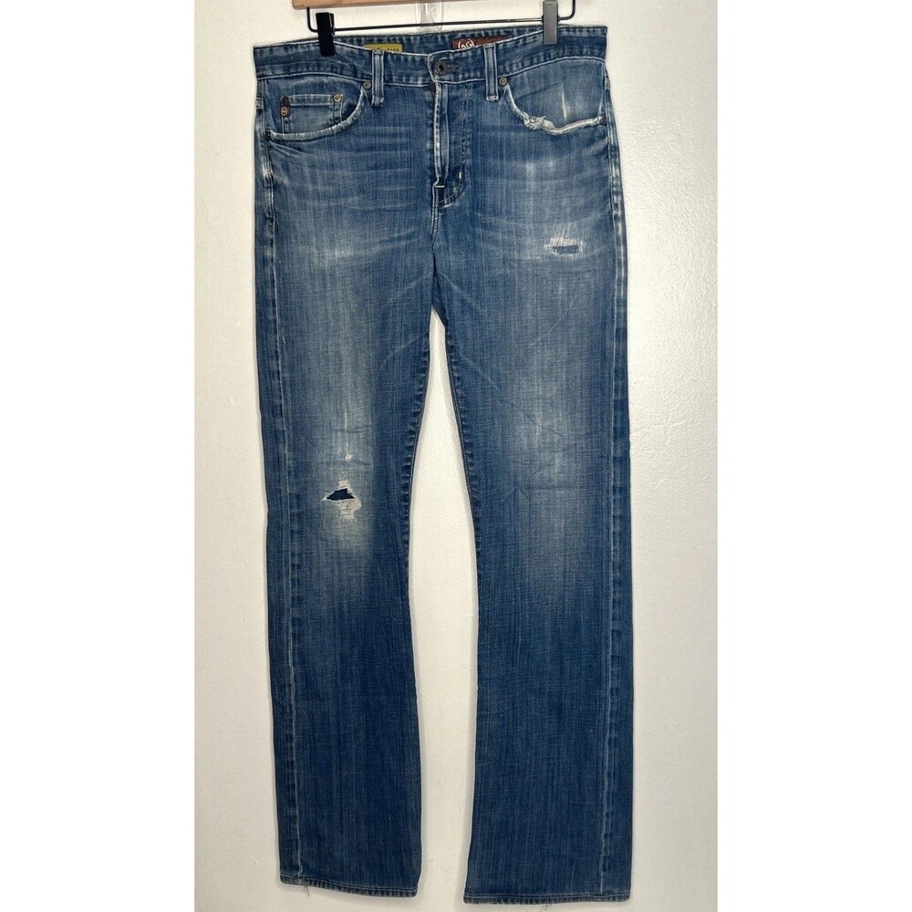 AG Adriano Goldschmied Distressed The Protege Straight Jeans Men's 32x34 Blue